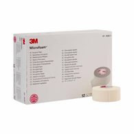 3M 1528-1 Microfoam Foam/Acrylic Adhesive Medical Tape, 1 in x 5-1/2 yd, White (CS/72)