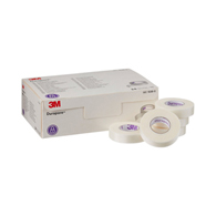 3M 1538-0 Durapore Silk-Like Cloth Medical Tape, -1/2 in x 10 yd, White (BX/24)