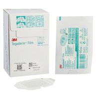 3M Tegaderm 3M Healthcare 1614 Rectangular Transparent Sterile Film Dressing, 2-3/8 x 2-3/4 Inch
