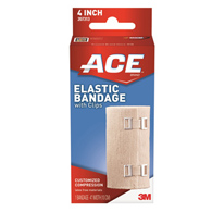3M 207313 Ace Clip Detached Closure Elastic Bandage, 4 in Width (CS/72)