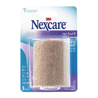 Nexcare No Hurt 3M NHT-3 Nexcare No Hurt Hypoallergenic Material Medical Tape, 3 in x 2.2 yd, Tan (BX/12)