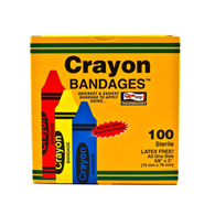 ASO CRA5261-012-000-ASO Kid Design (Assorted Crayon) Adhesive Strip, 3/4 x 3 Inch, Youth Health & Fi