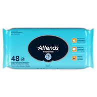 Attends Attends Healthcare WCU48-Attends Unscented Washcloths, 48 Count Soft Pack, Perineal Wipes (C