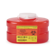 BD 305488 Red Sharps Container, Vertical Entry, 3.3 Quart