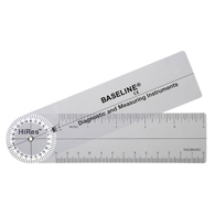 HiRes Rulongmeter Goniometer, 360 Head 6" Arms, 25 Pack, Baseline 12-1006HR-25