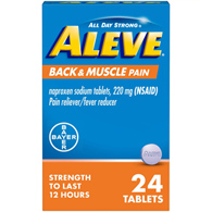 Aleve Bayer 00280609224-Aleve Back & Muscle Pain Tablets, Pain Relief (BT) - Aleve Back & Muscle Pai