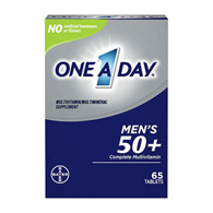 One A Day Men's 50+ Healthy Advantage Bayer 01650058702-One A Day Men's 50+ Complete Multivitamin Ta