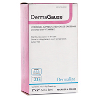 DermaGauze DermaRite Industries 00240E-DermaGauze Hydrogel Dressing, 2 x 2 Inch, Hydrogels (BX)