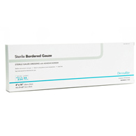 DermaRite Bordered Gauze DermaRite Industries 11414-DermaRite Sterile Gauze Adhesive Dressing, 4 x 1