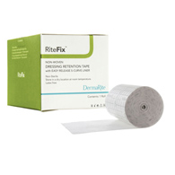 RiteFix DermaRite Industries 68111-RiteFix Nonwoven Dressing Retention Tape, 1 Inch x 11 Yard, White