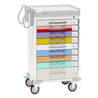 Pediatric Medical Cart with 9 Multicolor Drawers - Detecto Rescue Carts