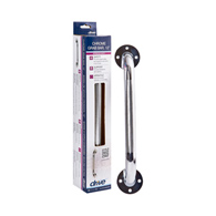 Drive Medical 12112-3 Chrome Knurled Grab Bar, 12 in (BX)
