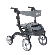 Drive RTL10266BK-H Nitro Euro Style Walker Rollator-Hemi Height-Black