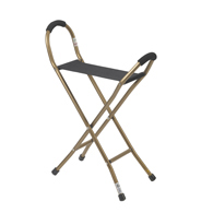 Drive Medical RTL10360 Folding Lightweight Cane w/ Sling Style Seat