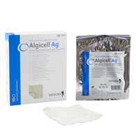 Gentell 88544 Algicell Ag Calcium Alginate Dressing with Silver, 4-1/4 x 4-1/4 in (BX)