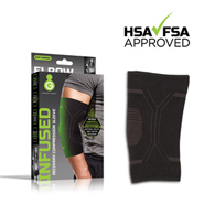 Green Drop Green Drop Compression ELB-1451-Green Drop™ Infused Compression Sleeve Elbow Support, L