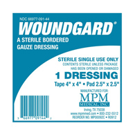 WoundGard MPM Medical MP00092C-WoundGard White Adhesive Dressing, 4 x 4 Inch, Gauze Dressings (CS)