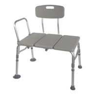 McKesson 146-12011KD-1-McKesson Aluminum Transfer Bench with Reversible Back, Transfer Benches