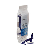McKesson 16-RZ11-McKesson Disposable Razor, Twin Blade, Lubricated Strip, Blue, Razors (BX)