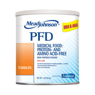 PFD Toddler Mead Johnson 892713-PFD Toddler Powder Pediatric Protein & Amino Acid-Free Formula, 14.1