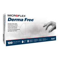 Derma Free Microflex Medical DF-850-XL-Derma Free Vinyl Exam Glove, Extra Large, Clear, Exam Gloves 
