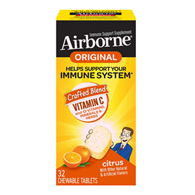Airborne RB Health US 64786520334-Airborne Original Immune Support Supplement Chewable Tablets Citru