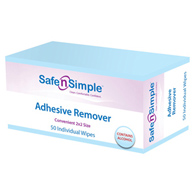 Safe N Simple SNS00650-Safe N Simple Adhesive Remover, 2 x 2 Inch Wipe, Adhesive Removers (CS)