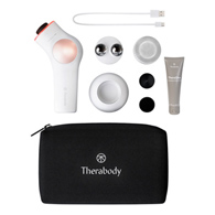 Therabody TheraFace PRO TF02220-01 Handheld Face Massager & Cleanser, 3 Attachments, White