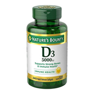 Nature's Bounty US Nutrition 07431229176-Nature's Bounty Vitamin D-3 Supplement, Nonprescription Vit
