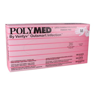 Polymed Ventyv PM103-Polymed Latex Exam Glove, Medium, Ivory, Medical Gloves (BX) - Polymed Latex Ex