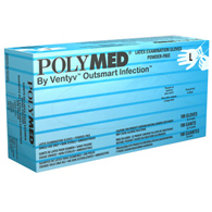Polymed Ventyv PM104-Polymed Latex Exam Glove, Large, Ivory, Exam Gloves (CS) - Polymed Latex Exam G