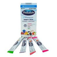 Abbott Nutrition 56090 Pedialyte Powder Pack Oral Electrolyte Solution, Assorted Flavors (BX/8)