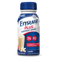 Abbott 57263 Ensure Plus Nutrition Shake, 8 oz Bottle, Vanilla (Case/24)
