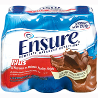 Abbott 57266 Ensure Plus Nutrition Shake, 8 oz Bottle, Milk Chocolate (Case/24)