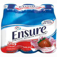 Abbott 57269 Ensure Plus Nutrition Shake, 8 oz Bottle, Strawberry (Case/24)