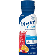 Abbott 62479 Ensure Clear Liquid Oral Supplement, Mixed Fruit, 10 oz Bottle