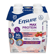 Abbott 68169 Ensure Max Protein Nutrition Shake, Strawberry, 11 oz (Case)
