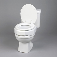Ableware 725680000 Secure-Bolt Hinged Elevated Toilet Seat - Standard