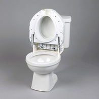 Ableware 725680000 Secure-Bolt Hinged Elevated Toilet Seat - Standard