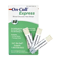 On Call Acon Laboratories 755729-On Call Express Blood Glucose Test Strips, Glucose Meter Test Strips (CS/144)