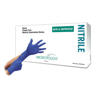 Micro-Touch Nitrile Ansell 6034300-Micro-Touch Nitrile Exam Glove, Extra Small, Blue (CS/10)