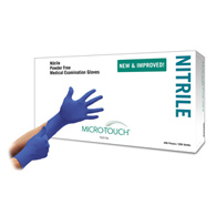 Micro-Touch Nitrile Ansell 6034304-Micro-Touch Nitrile Exam Glove, Extra Large, Blue, Medical Gloves (BX/200)