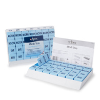 Medi Tray Apex-Carex 70027L-Apex Medi Tray Pill Organizer, Days of the Week/Morn, Noon, Eve, Bed, Pill Box (EA/1)