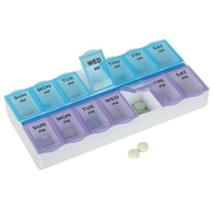 Apothecary Products 67471-Ezy Dose Pill Organizer, 5/8 x 1-1/4 x 7-1/4 in, Medication Dispensing (PK/6)