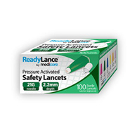 ReadyLance 806 Preloaded Safety Lancet for Blood Sugar Test, 21 Gauge (Box/100)