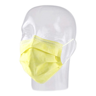 Precept Aspen Surgical 15100 Precept Medical Products Pleated Procedure Mask, Yellow (CS/500)