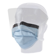 Precept FluidGard 160 Aspen Surgical 15330 Precept Fluidgard Level 3 Surgical Mask with Eye Shield (BX/25)