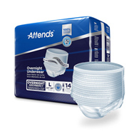 Attends Overnight Attends Healthcare APPNT30-Attends Overnight Underwear with Extended Wear Protection, Large (BG/14)