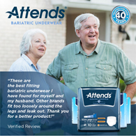 Attends AU60 Pull On Underwear w/ Tear Away Seams-Heavy Absorbency-3XL-40/Case