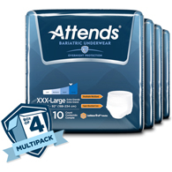 Attends AU60 Pull On Underwear w/ Tear Away Seams-Heavy Absorbency-3XL-40/Case